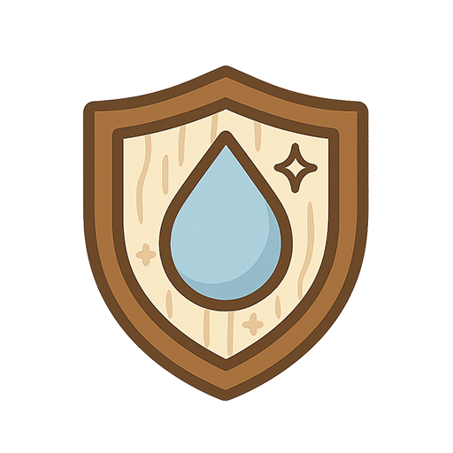 Shield icon with water droplet – symbolizing skin barrier protection and moisture retention.